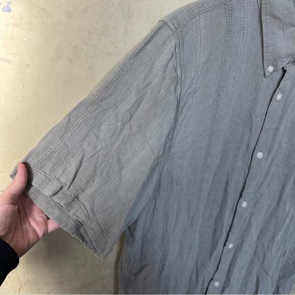 Abercrombie & Fitch A&F The Summer Linen Blend Button Down Shirt Size Large Tall - Picture 7 of 7